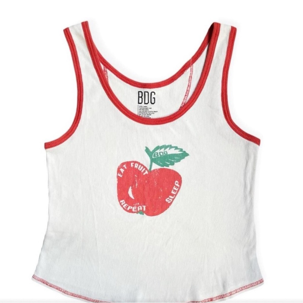 BDG Tank Top with Red Apple Design